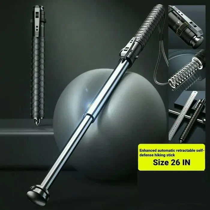 Enhanced Automatic Retractable Self-defense Hiking Stick marnetic