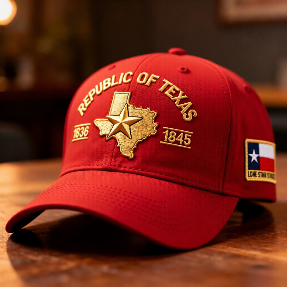 Republic of Texas Embroidered Hat
