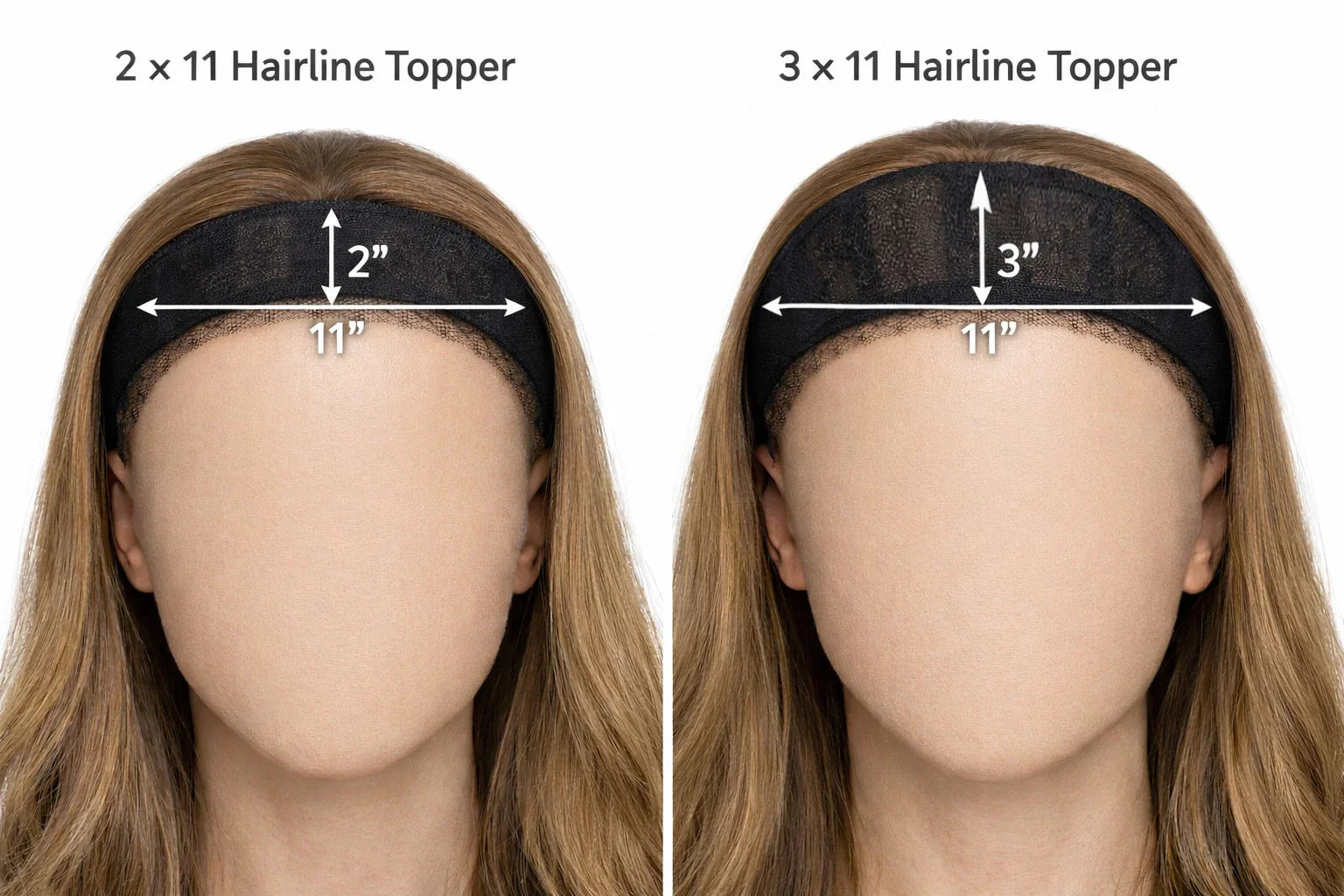 LuxeHalo – Invisible Human Hair Hairline Topper