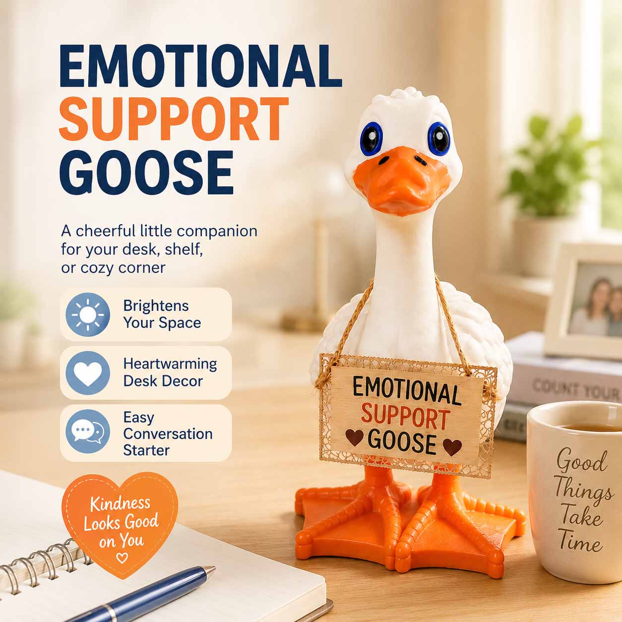 GooseGlow – Whimsical Goose Desk Companion