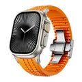 Orange with silver buckle
