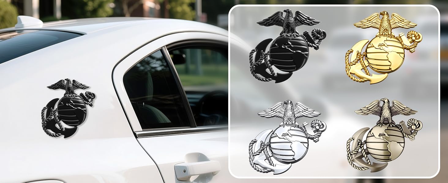 EagleGlobeAnchor - Patriotic Marine Corps Car Emblem