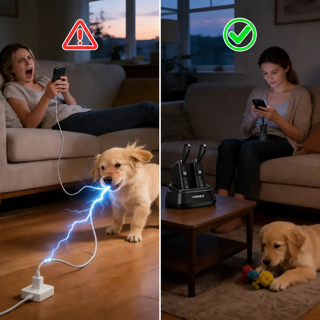 PowerNest – 10000mAh Portable Charger with Dock