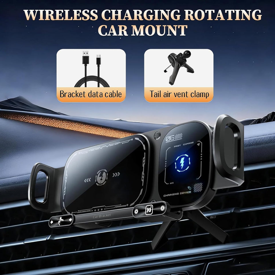 AutoTurn – Rotating Wireless Charging Car Mount