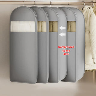 GarmentGlow – Sleek Hanging Storage Bag with Space Saving Zip