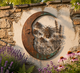 Crescent Moon Bee Wall Decor
