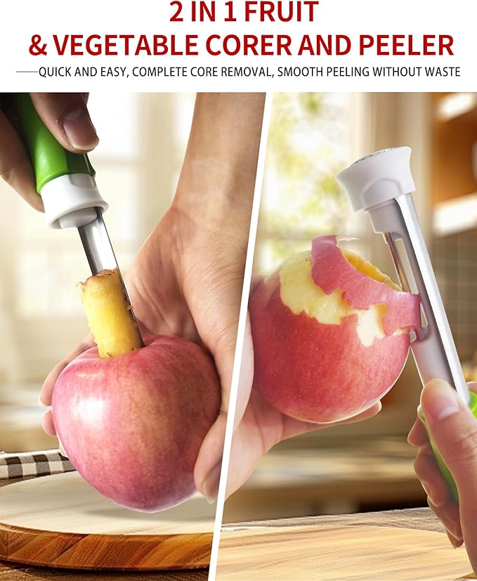 AppleEase – 2-in-1 Apple Corer & Peeler