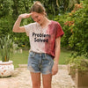 GhoulGlam | Women’s V-Neck Scary Print Tee