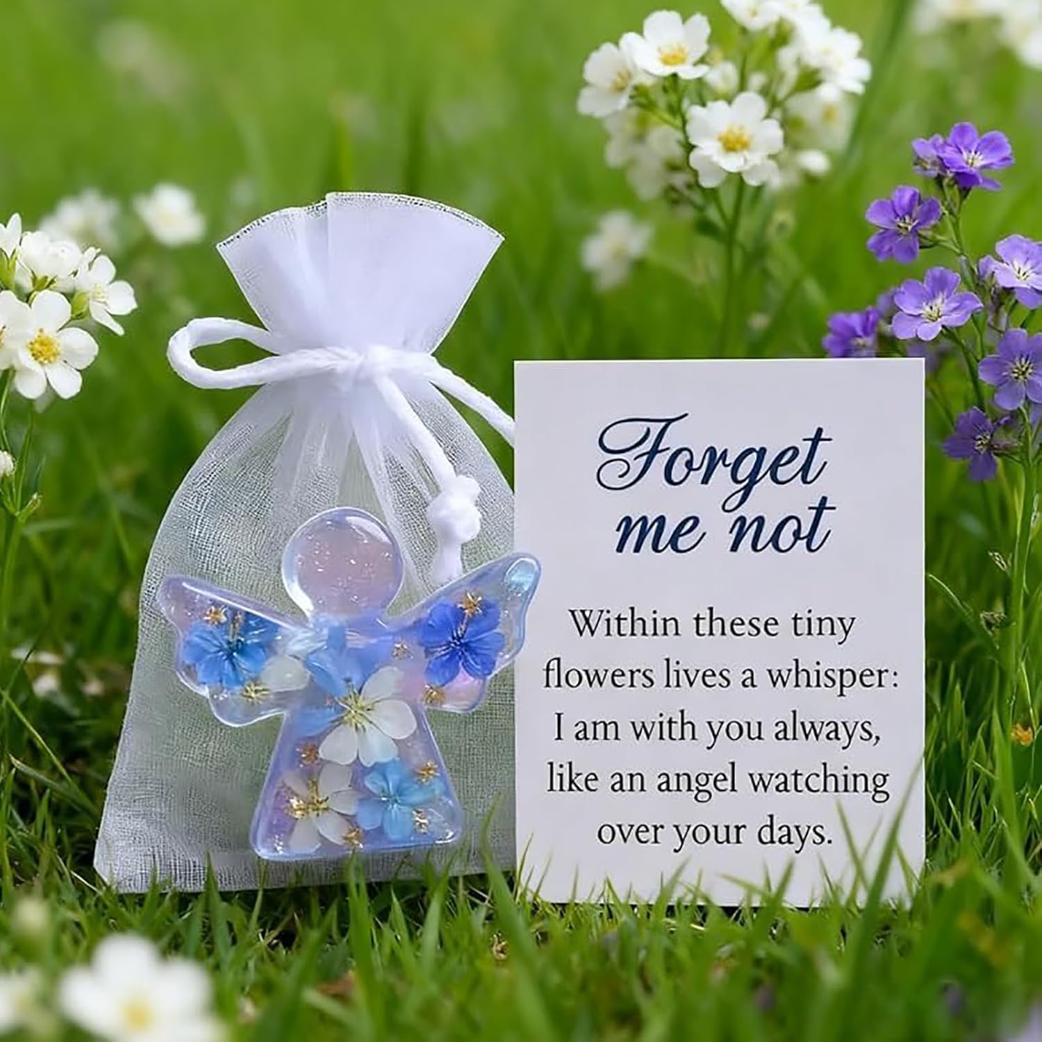 EternalBloom – Forget Me Not Angel Keepsake