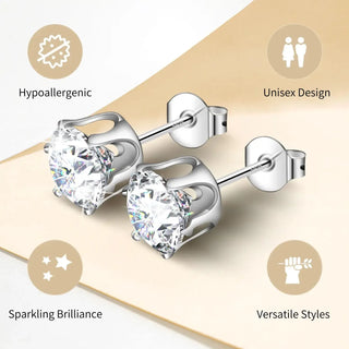 AuroraGem – Sparkling Moissanite Earrings