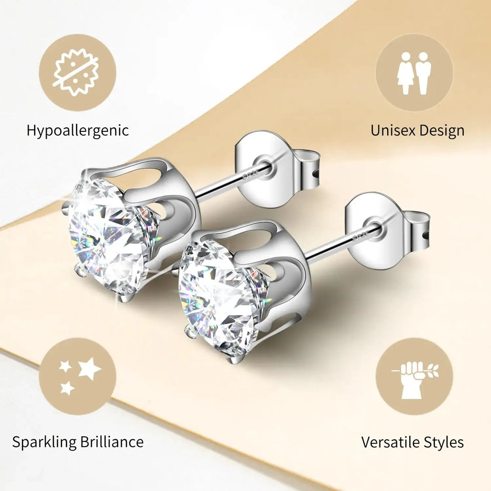 AuroraGem – Sparkling Moissanite Earrings