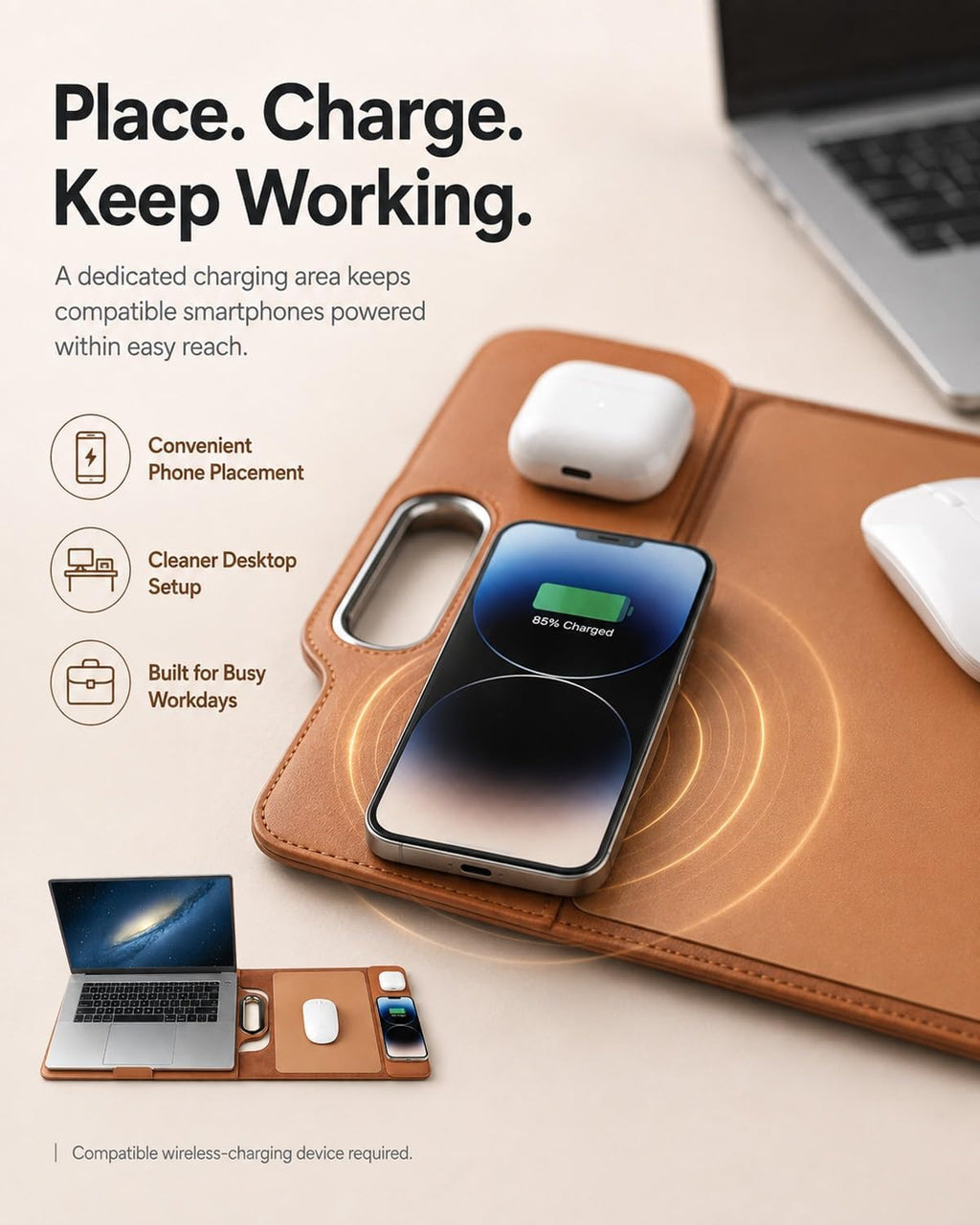 TechNest – Wireless Charging Laptop Bag
