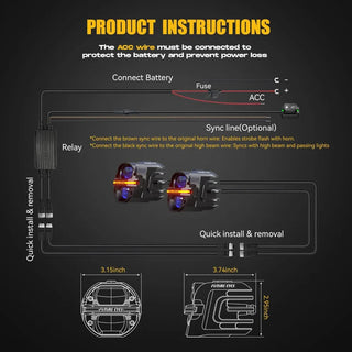 TrailGlow – 120W Round LED Fog Lights
