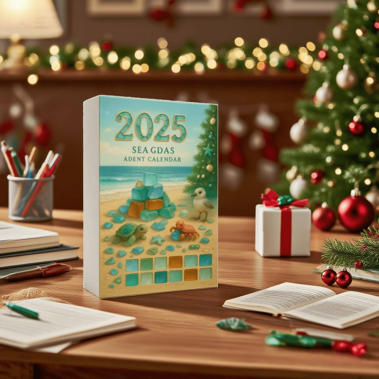SeaGlass Eve – 24 Days of Acrylic 2D Christmas Calendar