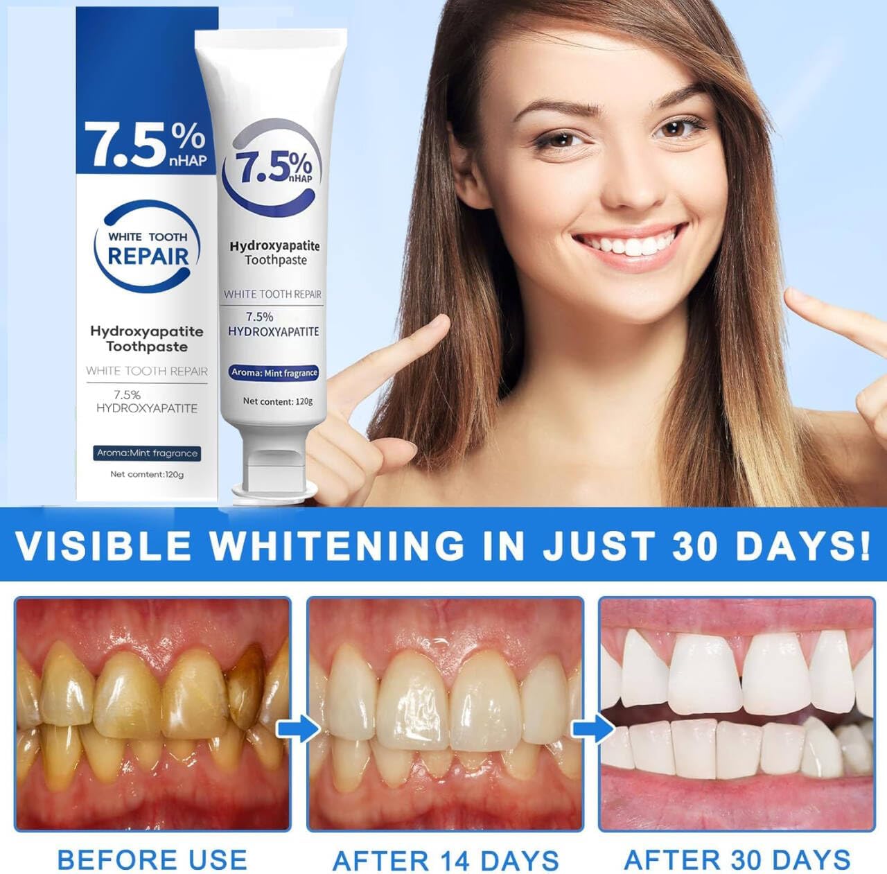 AquaEnamel – Hydroxyapatite Mint Toothpaste