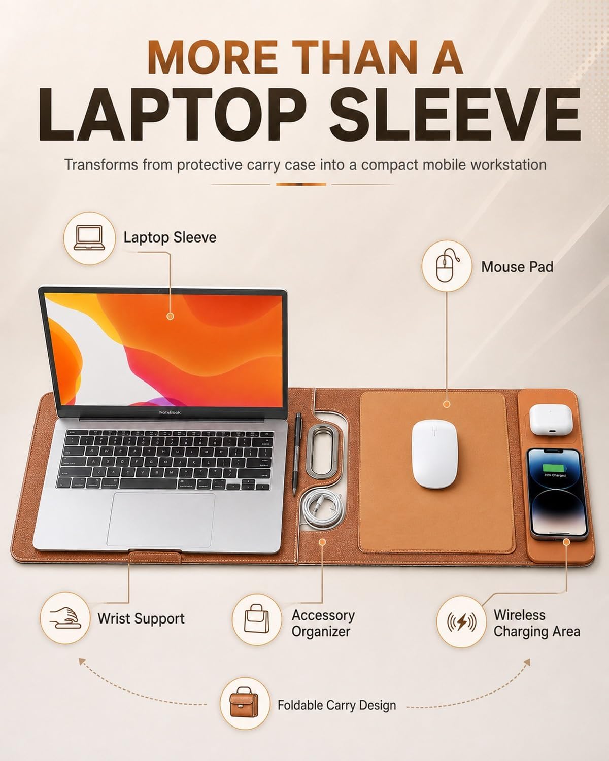TechNest – Wireless Charging Laptop Bag