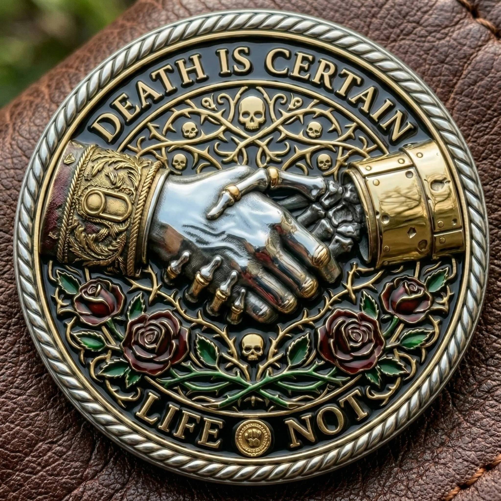 Memento Mori Reflection 💎3D Carving Collector-Grade Commemorative Coin