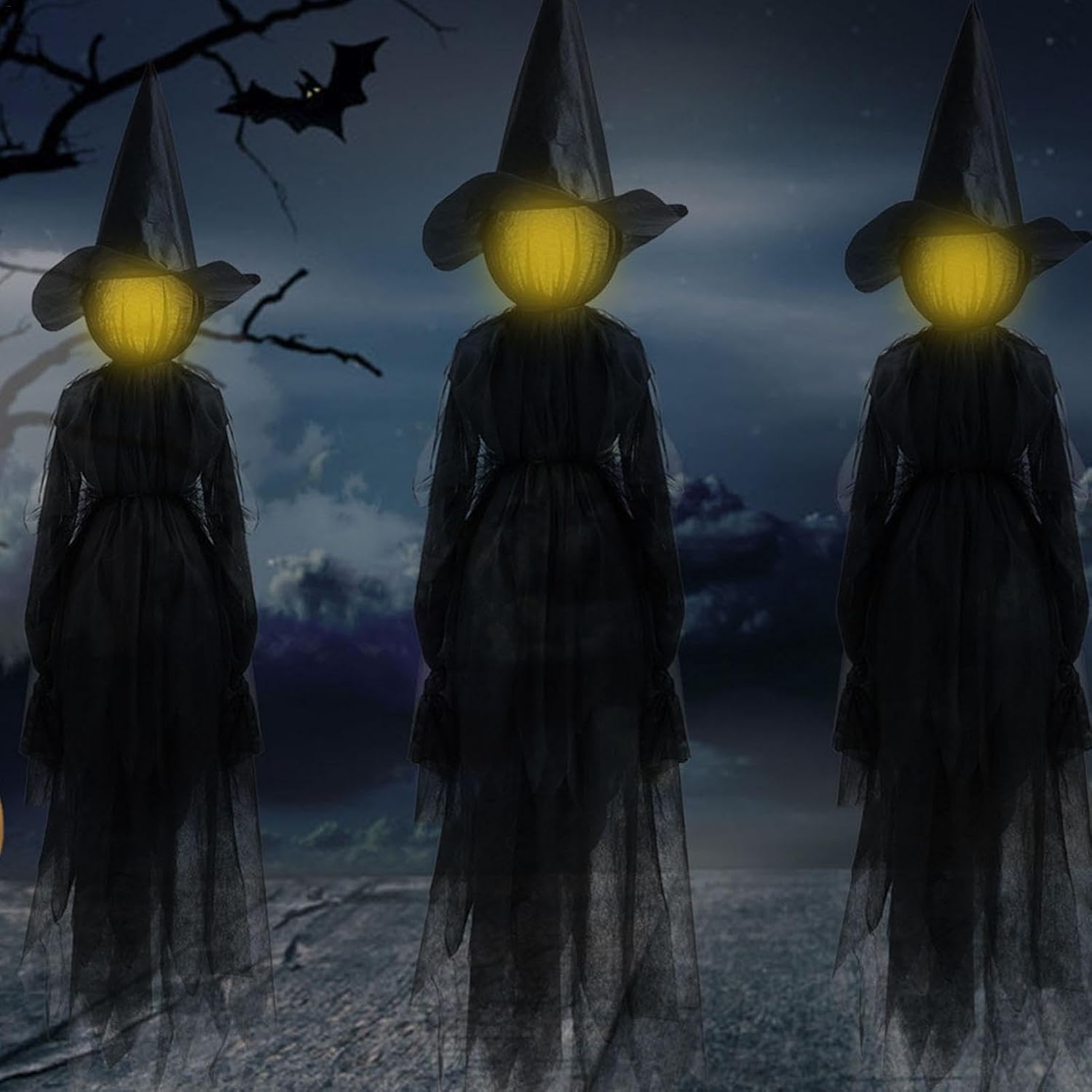 WitchGlow – Lighted Halloween Witch Garden Stakes