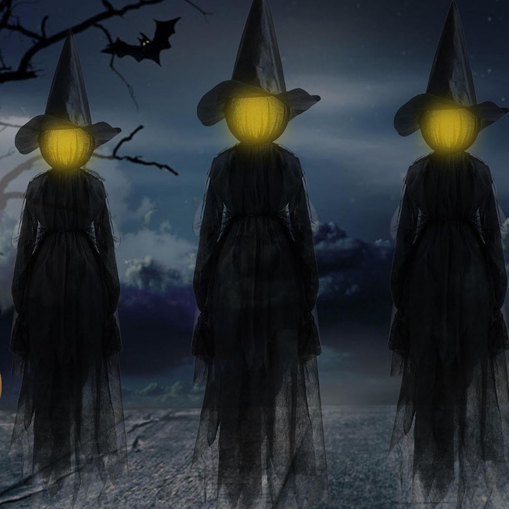 WitchGlow – Lighted Halloween Witch Garden Stakes