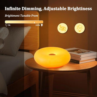 GlowNest – Touch-Control Doughnut Ambient Lamp