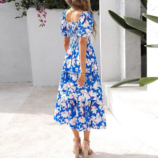 BloomBelle – Vintage Floral Smocked Dress