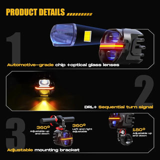 TrailGlow – 120W Round LED Fog Lights