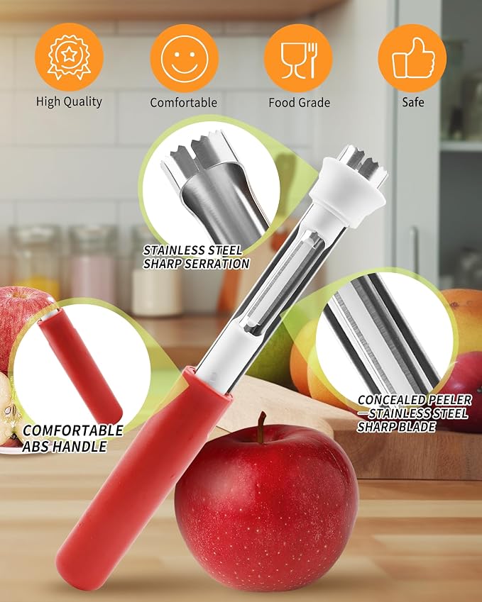 AppleEase – 2-in-1 Apple Corer & Peeler
