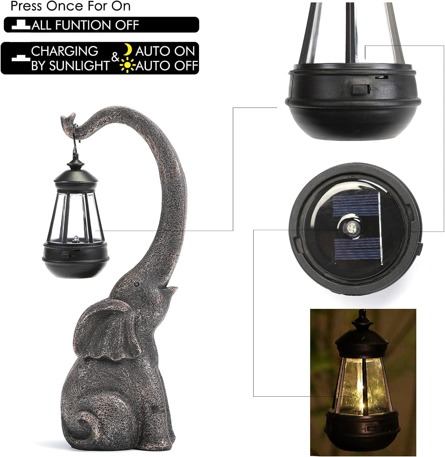 TrunkLight - Elephant Solar Lamp