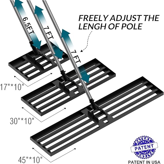 TurfTamer – Heavy Duty Lawn Leveling Rake
