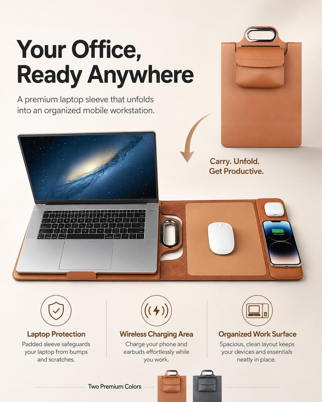 TechNest – Wireless Charging Laptop Bag