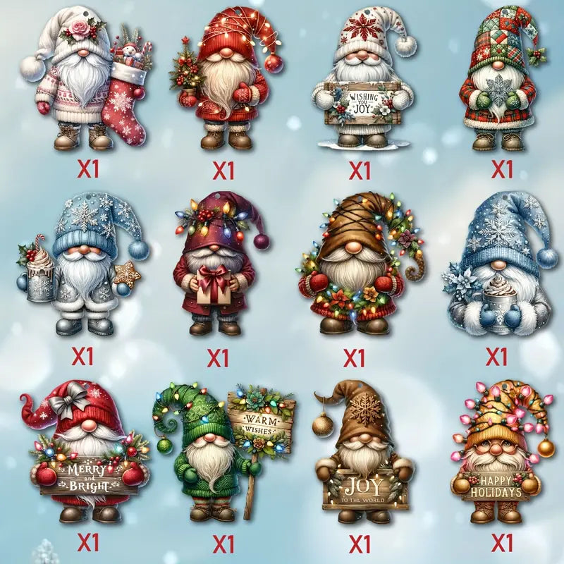 GnomeMagic - Unique Wooden Christmas Tree Ornaments