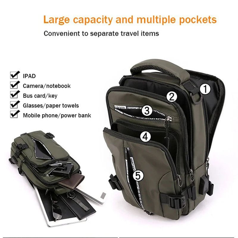 UrbanFlex – Multi-Functional Crossbody Bag
