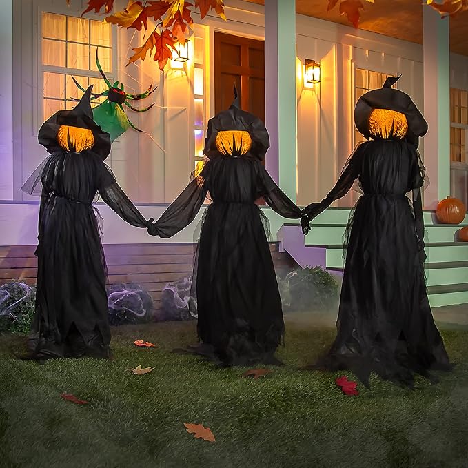 WitchGlow – Lighted Halloween Witch Garden Stakes