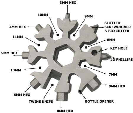 ArcticTool | 18 in 1 Multi Functional Key Chain