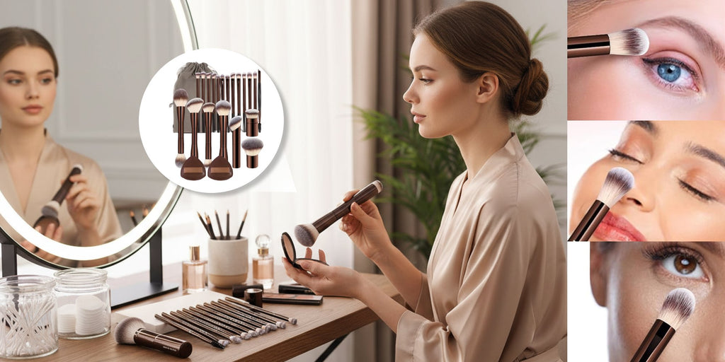 GlamBrew - 20-Piece Pro Makeup Brush Set