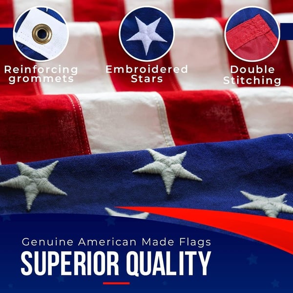 FreedomStitch – Premium Embroidered American Flag