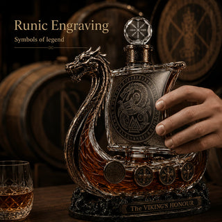 NorseLegacy – Crystal Dragon Ship Whiskey Decanter