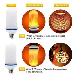 LED Flame Light Bulb marnetic