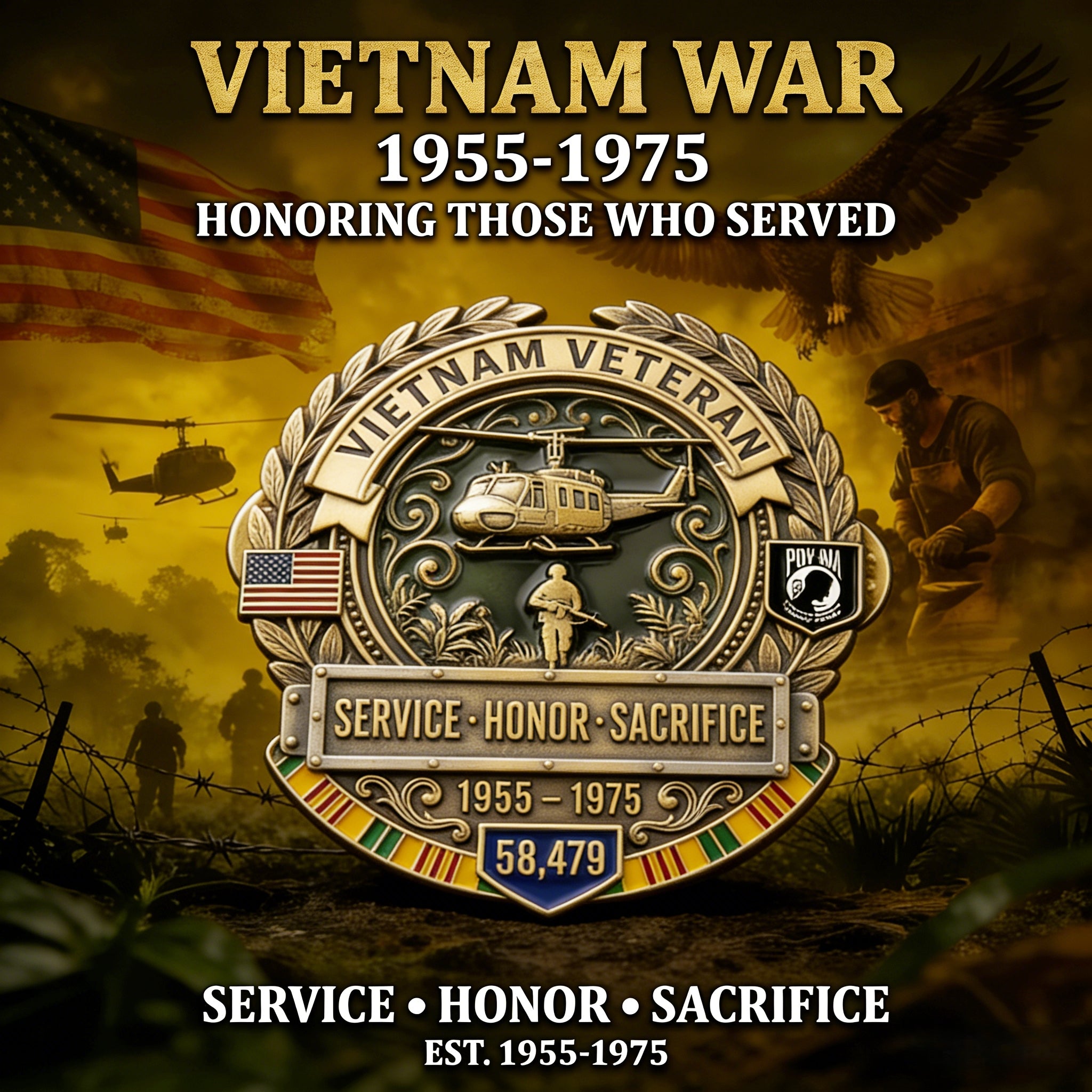 🦅 Last Day Promo: 60% OFF 🎖️Vietnam Veteran Honor Commemorative Pin
