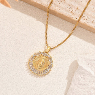 DivineAura – Virgin Mary Pendant Necklace