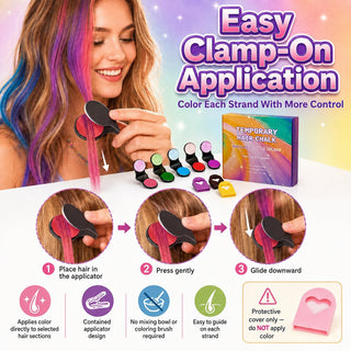 ColorRush – 12-Color Temporary Hair Chalk Applicator Set