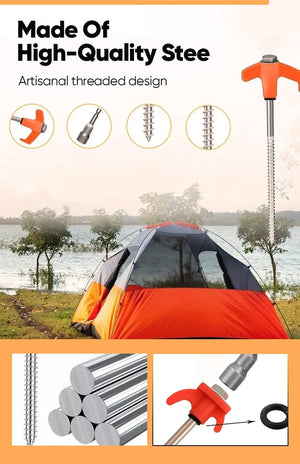 GripLock – Heavy Duty Screw In Tent Stakes