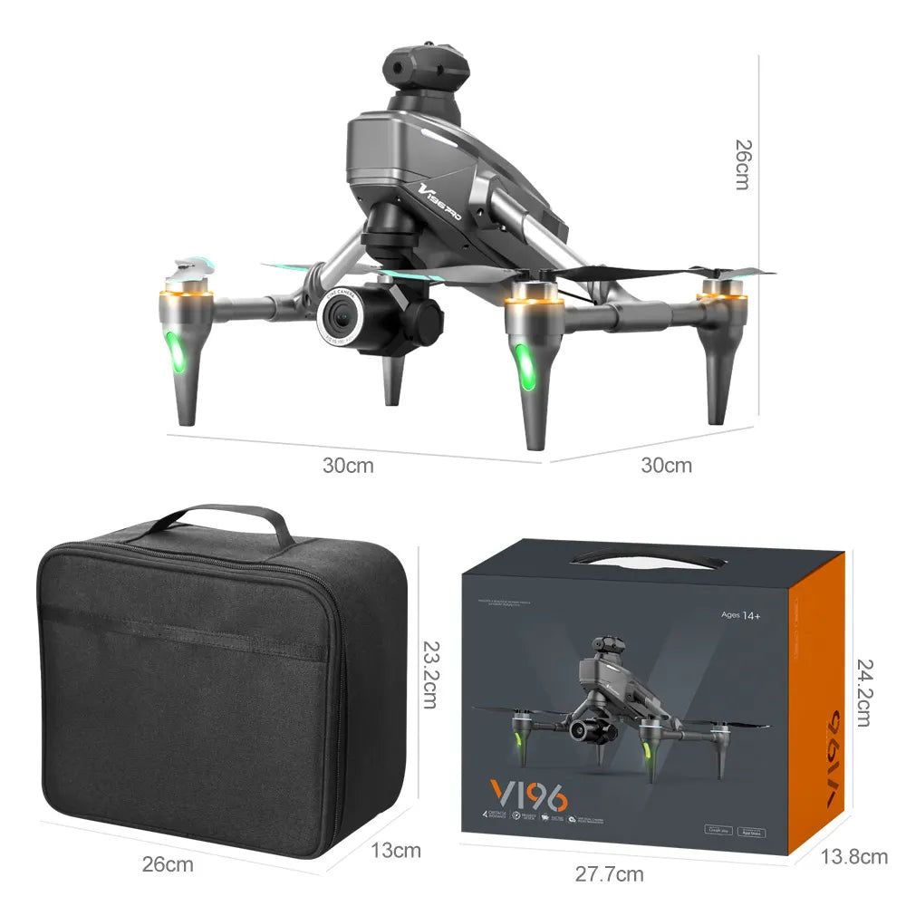 V196 Pro 8K Camera Drone – Brushless Motor, 28 Min Flight & Auto Return