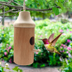 HummiNest – Wooden Hanging Hummingbird Feeder