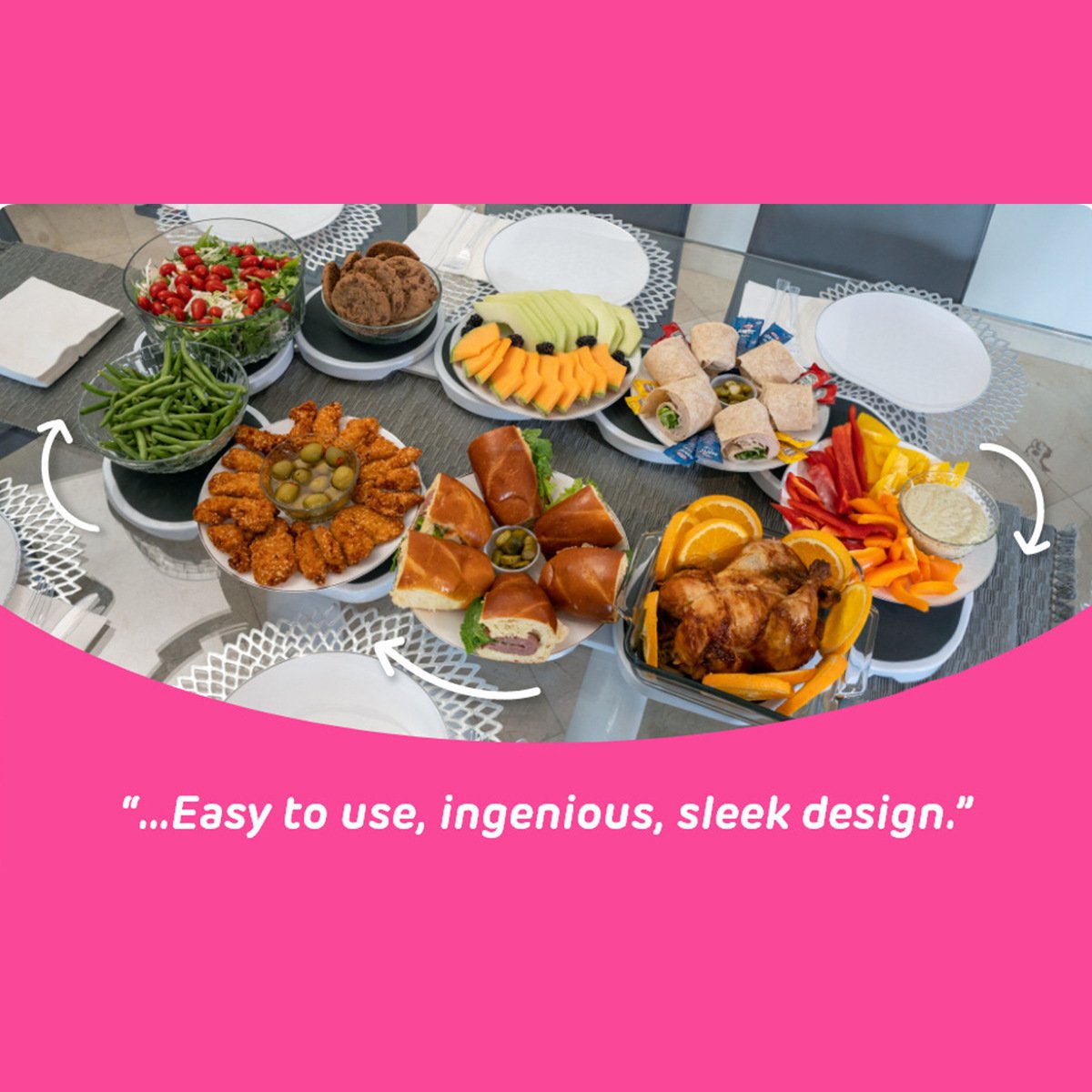 SpinServe – Rotating Dining Table Rack