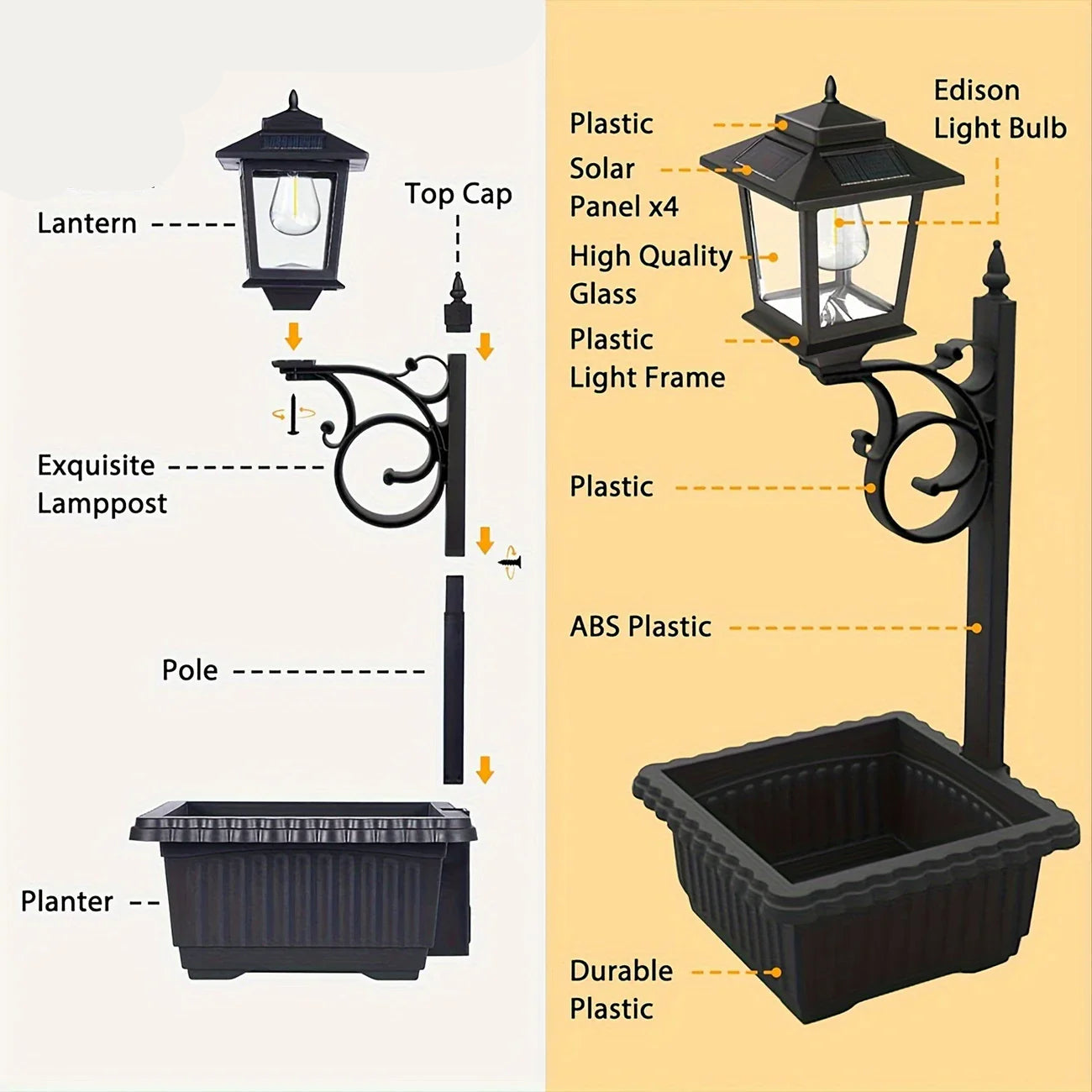 TitanGlow – Eco-Friendly Solar Lamp with Built-in Planter