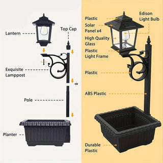 TitanGlow – Eco-Friendly Solar Lamp with Built-in Planter