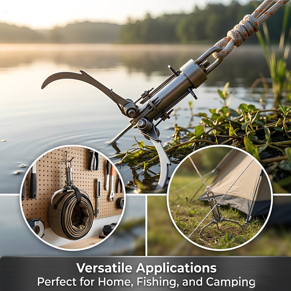 🧰⚓Mechanical Grappling Hook – Powerful Grip, Foldable & Built for Any Challenge
