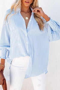 LUXE - Breezy Striped Tunic Shirt