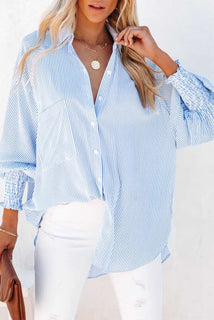 LUXE - Breezy Striped Tunic Shirt